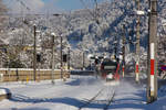 4024 024-0 fährt im winterlichen Vorarlberg aus Dornbirn nach Bregenz.