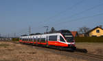 ÖBB 4024 018 als S5 (4141) nach Spielfeld Straß, Neudorf ob Wildon, 23.02.2021. 