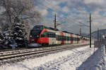 4024 019-4 nutzte ebenfalls die kurze Sonnenlücke mit dem frischen Schnee am 6.4.21