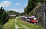 4024 083-0 als S4 5216 (Kufstein - Brennero/Brenner) bei Gries am Brenner, 10.07.2020.