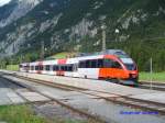 Auf dem sterreichischen Teilstck der Karwendelbahn von Innsbruck bis Scharnitz betreibt die BB ihren Nahverkehr mit modernen Talent-Triebwagen.