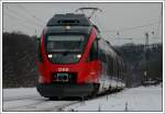 4024 120 als S 50 von Wien West nach Tullnerbach-Pressbaum bei der Einfahrt in Tullnerbach-Pressbaum am 17.11.2007.