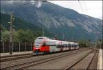 4024 073 rollt als R 5115 von Rosenheim komment in Schwaz ein.