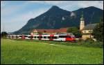 Ein RegionalExpress ist auf der Fahrt nach Wrgl.