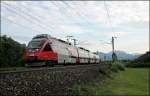 4024 078-0 ist am Abend des 09.07.2008 als R 5128 von Telfs-Pfaffenofen nach Rosenheim unterwegs.