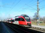 4024 023-6 (S-BAHN Vorarlberg) verlsst als R5624 den Bhf.