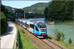 Triebwagen 4024 120  S-Bahn Steiermark  fhrt als R 3790 von Kleinreifling nach Selzthal.Meines Wissens war der Blaue Talent bis dato noch nicht im Gesuse unterwegs und wird es warscheinlich auch