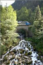 Triebwagen 4024 120  S-Bahn Steiermark  fhrt als R 3790 von Kleinreifling nach Selzthal.Meines Wissens war der Blaue Talent bis dato noch nicht im Gesuse unterwegs und wird es warscheinlich auch