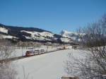 Regionalzug (4024) bei Kirchberg in Tirol.20.01.2010