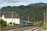 S-Bahn Steiermark Talent 4024 120 fhrt als R 1713 von Mrzzuschlag nach Friesach.