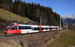 BB 4024 057-4 als S6 5028 Schwarzach-St. Veit - Wrgl, KBS 201 Salzburg-Tiroler-Bahn Innsbruck - Saalfelden, fotografiert bei Pfaffenschwendt am 22.11.2011