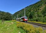 4024 124 nach Sillian am 08.09.2012 unterwegs bei Sachsenburg.