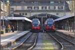 4024 035-0 und 4024 001-2 verkehren als S1 von Lindau Hbf nach Bregenz und weiter nach Feldkirch und Bludenz.