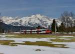 4024 068 als R nach Innsbruck am 04.04.2013 bei Seefeld in Tirol.