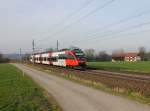 Der 4024 007 als R nach Neumarkt-Kallham am 22.11.2014 unterwegs bei Heitzingerau.