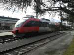 4024 115-0 als R 4613 (Lienz - Villach Hbf) am 21.11.2015 bei der Abfahrt in Dellach im Drautal.