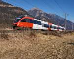 Hier noch ein Nachschuss:  4024 097-0 als S1 4240 (Lienz - Friesach) am 31.12.2015 zwischen den Bahnhöfen Greifenbug-Weißensee und Steinfeld im Drautal.