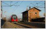 R 2015 (St. Plten nach Wien West) am 11.3.2007 bei der Einfahrt in Neulengbach Stadt. Dieser Triebwagen der Reihe 4024 war am Sonntag wieder einmal eines meiner Transportmittel.