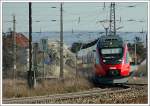 4024 054 als REX 7624 von Bratislava-Petrzalka nach Wien am 11.3.2007 bei der Ausfahrt aus Gramatneusiedl.