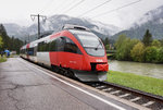 4024 116-8 als S1 4240 (Lienz - Friesach), am 13.5.2016 bei der Abfahrt in Berg im Drautal.