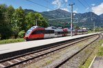 4024 112-7 als S1 4236 (Lienz - Friesach), am 22.5.2016 bei der Abfahrt in Oberdrauburg.