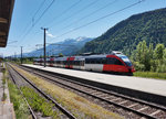 Nachschuss des 4024 112-7 als S1 4236 (Lienz - Friesach), bei der Abfahrt in Oberdrauburg.