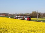 Der 4024 053 als R nach Linz am 16.04.2016 unterwegs bei Rohr im Kremstal.