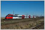  4024 013 als REX 2627 von Pamhagen nach Wien Sd am 11.3.2007 bei der Ausfarht aus Gramatneusiedl.