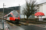 4024 029 erreicht aus Richtung Lindau kommend den Bregenzer Hbf.