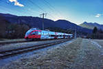 4024 123-4 fährt als S1 4248 (Lienz - Friesach) in den Bahnhof Greifenburg-Weißensee ein..