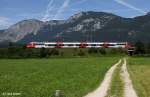 BB 4024 087-1 als   Inntal-S-Bahn   S1 Kufstein - Telfs-Pfaffenhofen, S-Bahn Tirol, fotografiert am 19.07.2012 bei Bichlwang
