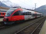 4024 114-3 als R 4260 (Lienz - Friesach) am 2.3.2015 vor der Abfahrt in Lienz.