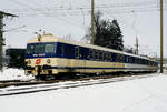 07. März 1993, Österreich, ET 4030 320 verlässte den Bahnhof Vöcklamarkt an der Westbahnstrecke in Richtung Salzburg. 