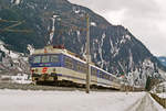 Am 07. Januar 1994 fährt ET 4030 303 durch das Gasteinertal. 