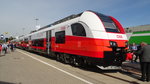 Für die ÖBB auf der Innotrans: Die neuen Desiro-ML-Züge von Siemens. Aufgenommen 22.9.16 in Berlin, Freigelände der Innotrans
