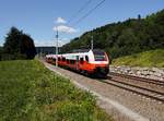 Der 4744 532 als REX nach Linz am 16.07.2017 unterwegs bei Wernstein.