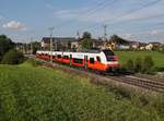 Der 4746 536 als REX nach Salzburg am 27.07.2018 unterwegs bei Weng.