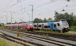 442 846 und 4746 802 waren am 01.07.2023 im Rostocker Hbf abgestellt.