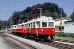 Am SVG-Bahnhof der Stille-Nacht-Gemeinde bei Salzburg fand am 09.08.1986 ein kleine, aberf feine Fahrzeugparade statt, bei der auch der ET 184 01 zu sehen war.