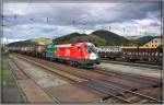 EM-Lok 1016 025 Portugal fhrt mit einem Gterzug durch den Bahnhof Knittelfeld.
18.04.2008