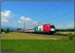 1216 004  Italien  mit dem EM-Finale Sonderzug 15536 von Villach Hbf nach Wien Sd hier kurz nach Zeltweg. 29.06.2008 Hoffendlich gewinnt Spanien !!!!