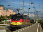 Die 1116 036 am 04.08.2008 auf Gleis 10 beim Abrangieren in Mnchen Hbf.