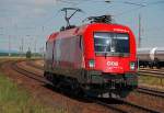 1116 075  EM Schweiz  als Lokzug am 13.06.2009 kurz vor Gramatneusiedl Richtung Bruck an der Leitha.