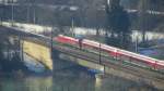 1116 2** mit RJ 564 (Wien Westbahnhof-Lindau Hbf) in Brixlegg.(29.2.2012)