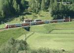 Regionalzug Innsbruck - Brenner mit BB-Lok BR 1144 am 02.09.2004 zwischen St.Jodok und Gries.