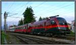 Railjet Taurus 1116.200 Spirit of Vienna bespannt den EC 631 Alpen Adria Universitt Klagenfurt.
Fotografiert in Zeltweg am 06.06.2007