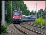 Railjet 1116 200 Spirit of Vienna am EC 530 von Sillian nach Wien durchfhrt den Murwald bei Zeltweg.