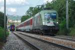 1116 264 am Intercity 403  Saris  von Wien Westbahnhof nach Kosice, am 23.08.2009 auf der Verbindungsbahn vor Wien Speising.