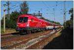 Tja, meine Version der neuesten Werbelok der BB, 1116 003 (ex Frankreich) in Penzing mit dem IC 403 „Saris“ von Wien Westbahnhof nach Kosice am 26.9.2009.