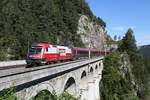 1116.232 mit RJ-539 am Krausel-Klause-Viadukt bei Breitenstein.